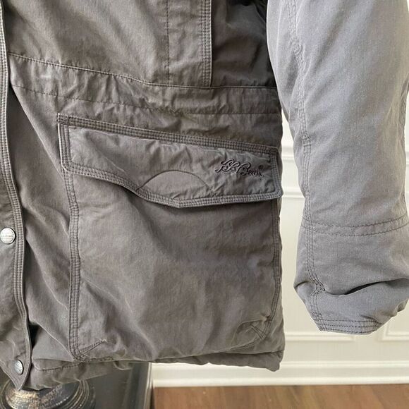 L.L. Bean Women’s Baxter State Parka Goosedown Olive Green Coat $329 M Petite - Picture 3 of 13